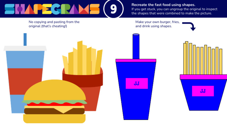 Julian Ottesen - Copy of Copy of Shapegrams 09 - Fast Food | PDF