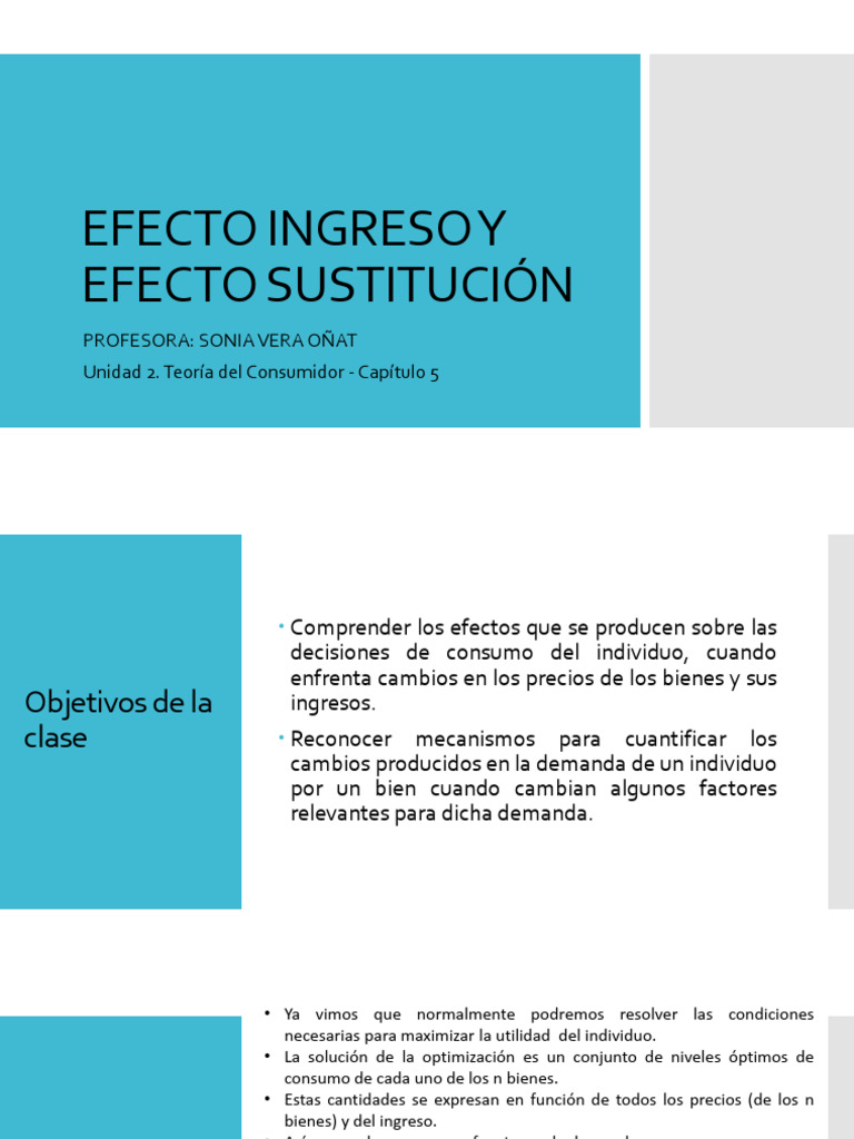 Efectos de Precio e Ingreso en Consumo | PDF | Curva de demanda ...