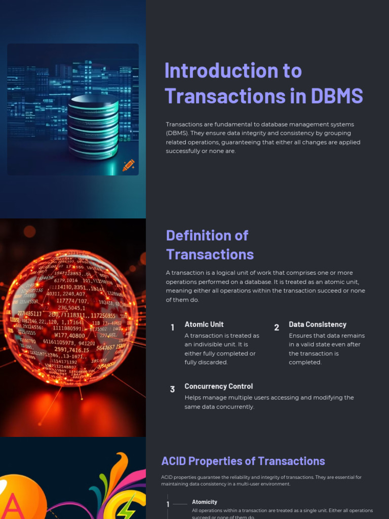 Understanding DBMS Transactions and ACID | PDF | Database Transaction ...