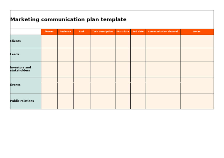 Bản Sao Của Zapier - Marketing Communication Plan Template | PDF
