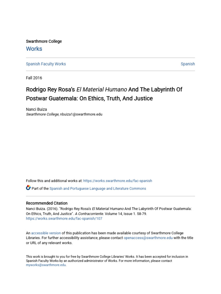 Rodrigo Rey Rosa - S - em - El Material Humano - em - and The Labyrinth ...