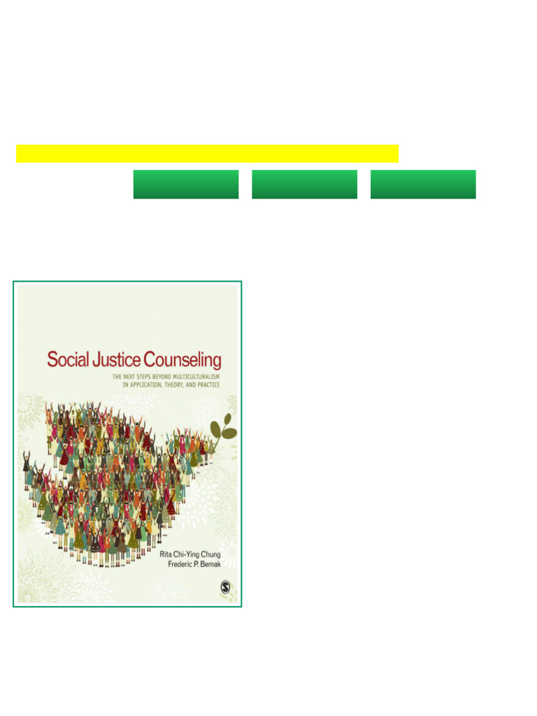 Social Justice Counseling The Next Steps Beyond Multiculturalism Ready ...