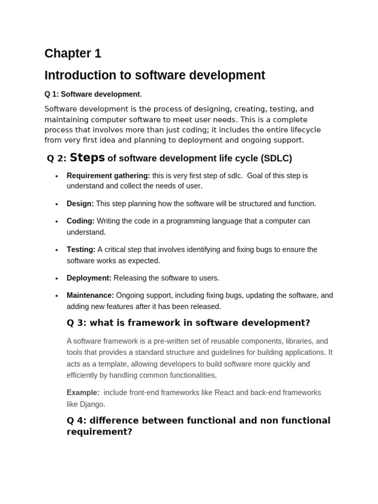 Chapter 1 1st Year | PDF | Software Development Process | Software