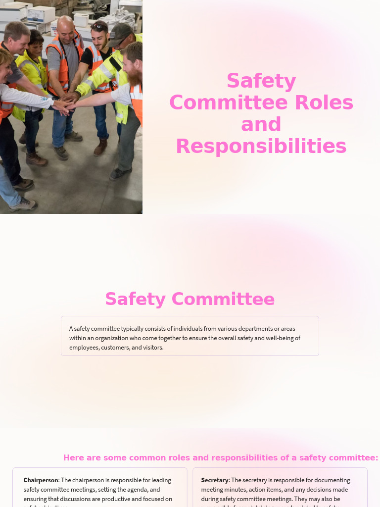 Safety Committee Roles & Duties Guide | PDF | Safety | Occupational ...