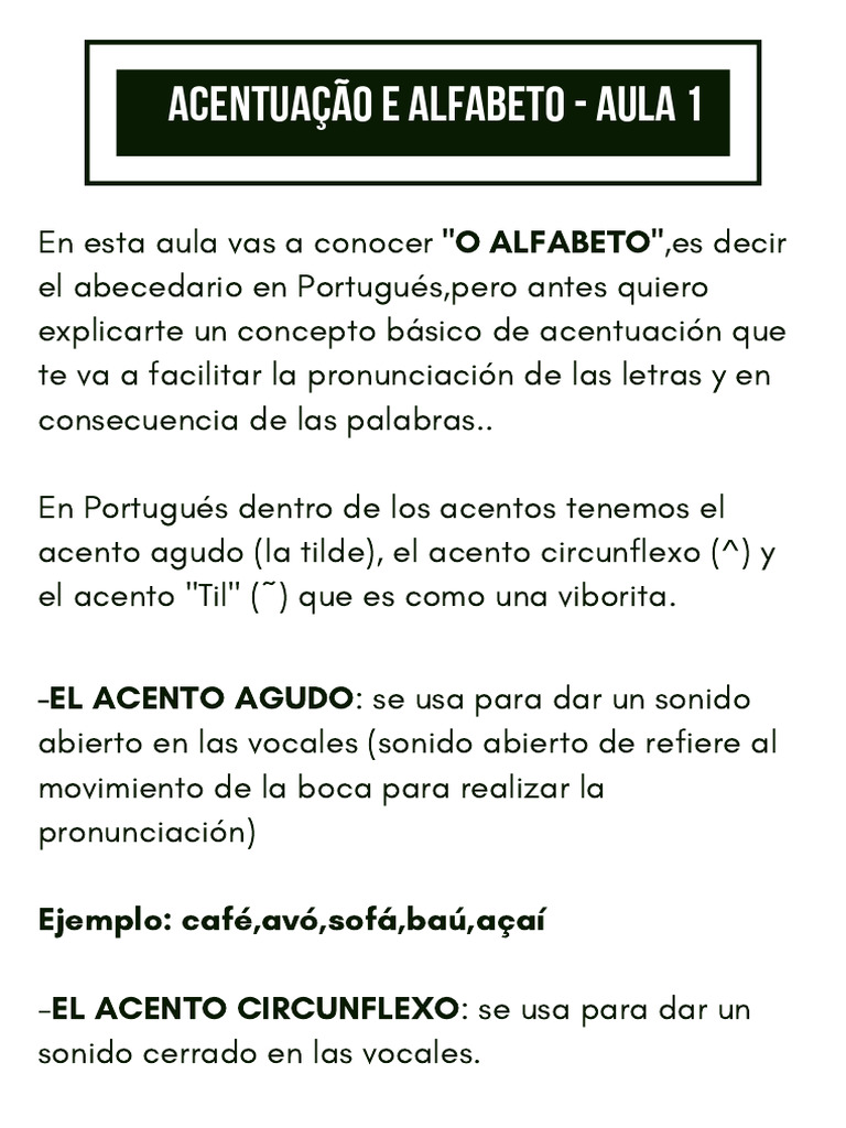 Aula 1 - Alfabeto e Acentuacao 1687311433573 | PDF