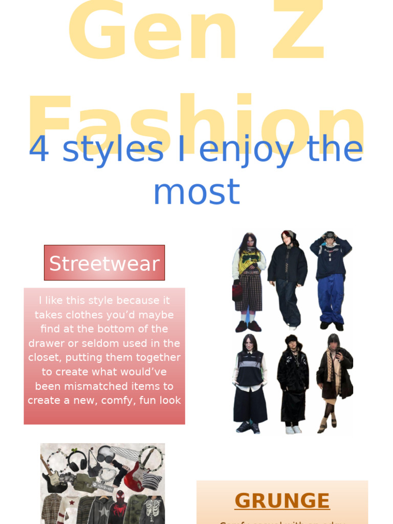 Top 4 Gen Z Fashion Styles Explained | PDF