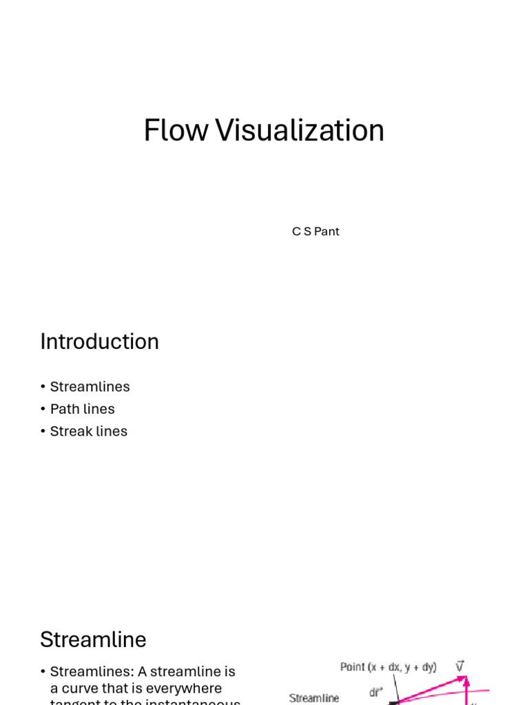 Flow Visualization: Streamlines & Pathlines | PDF