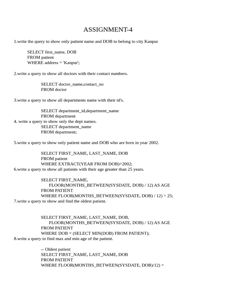 Assignment 4 | PDF