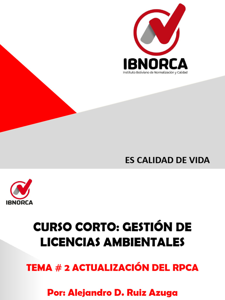 Actualización del RPCA en Licencias Ambientales | PDF