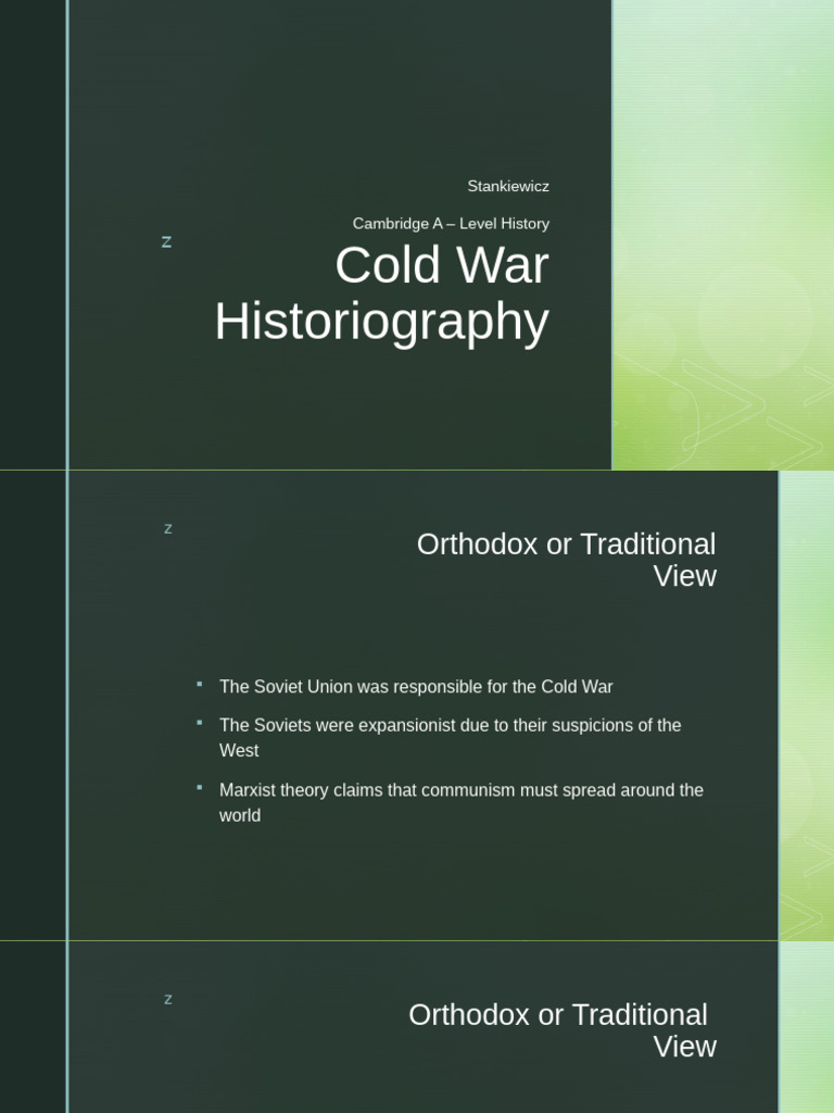 Intro To Cold War Historiography | PDF | Cold War | International Relations