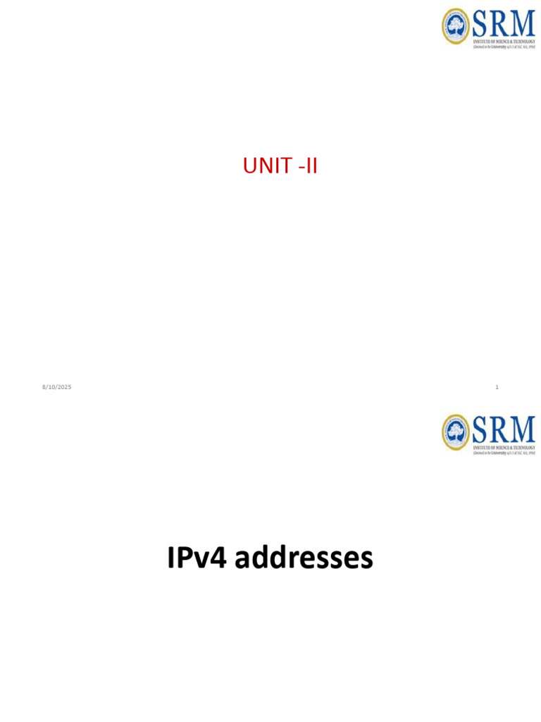 UNIT II (2) | PDF | Ip Address | Computer Network
