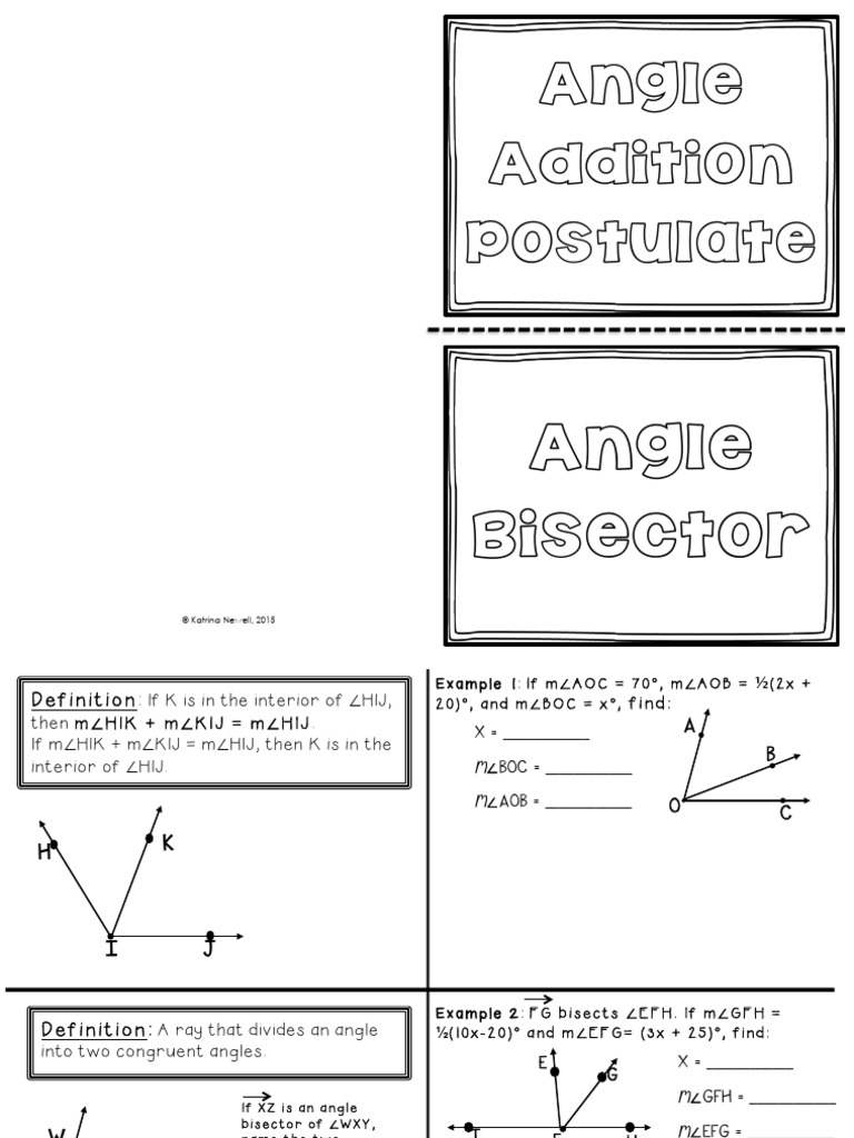 Angle Add Bisect Foldable | PDF