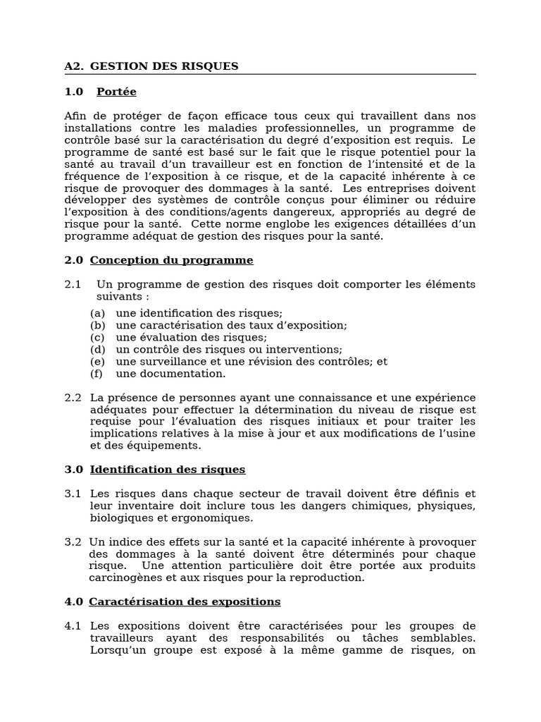 Gestion des Risques en Santé au Travail | PDF | Gestion des risques ...