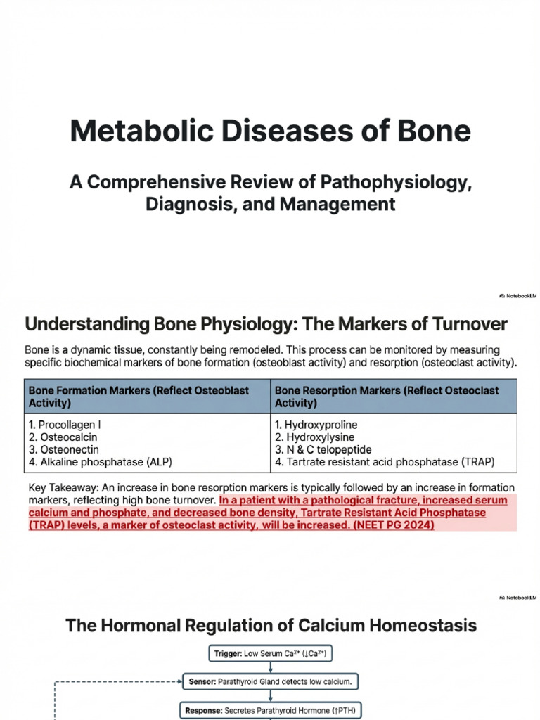 Metabolic Bone Diseases Review | PDF
