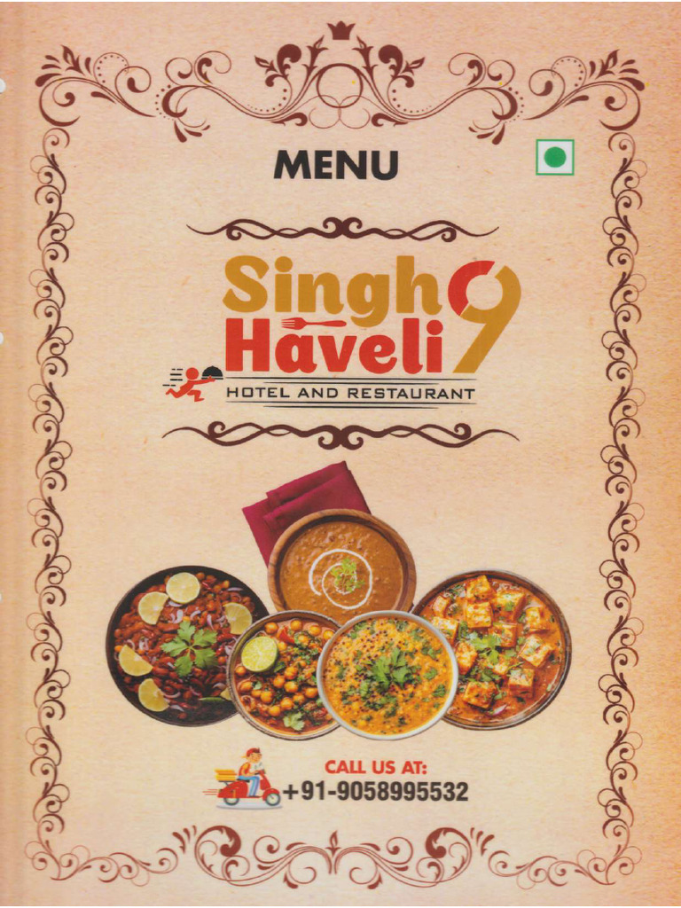 Singh Haveli 9 Menu | PDF
