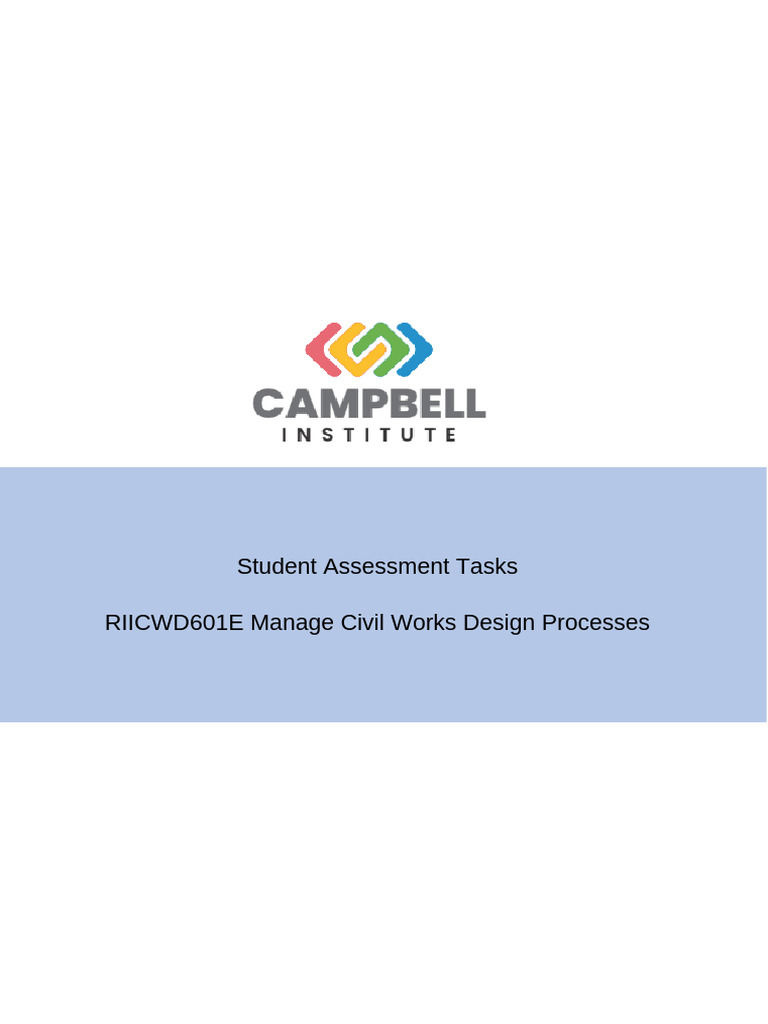 Civil Works Design Assessment Tasks | PDF