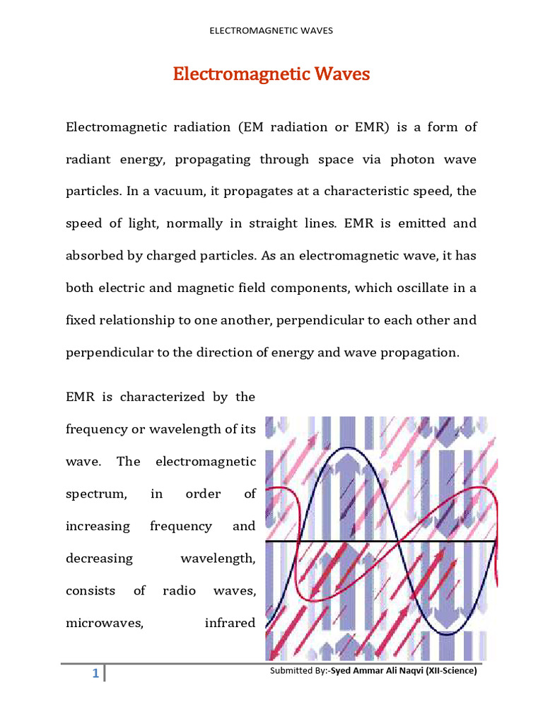Electromagnetic Waves PHYSICS | PDF | Electromagnetic Radiation | Light