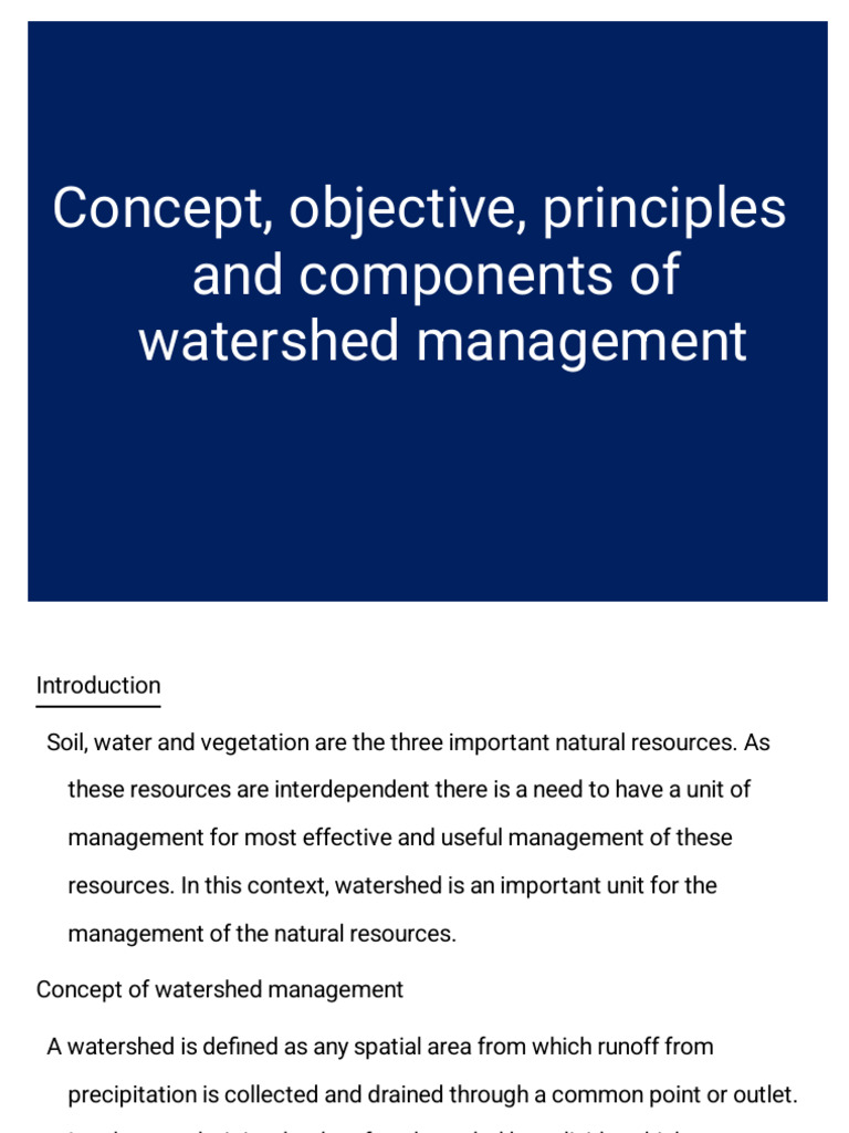 Watershed Management | PDF | Soil | Surface Runoff