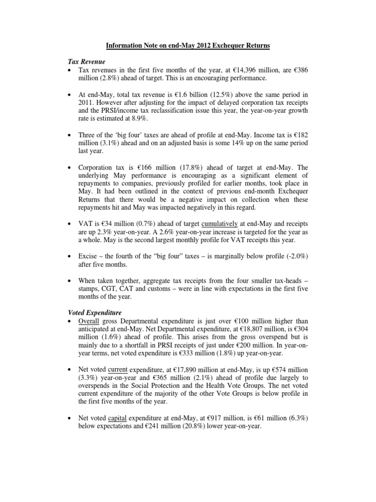 Info Note | PDF | Government Budget Balance | Payments