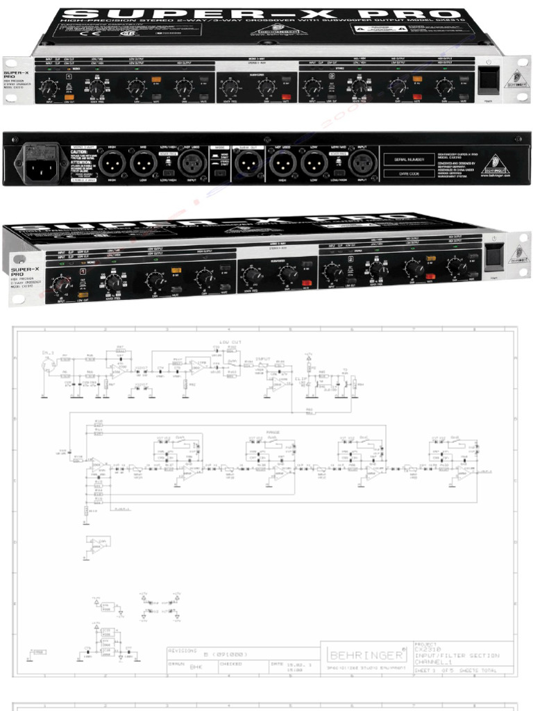 Behringer CX2310 Crossover Estã©reo Profesional de 2 Vã - As y 3 Vã ...