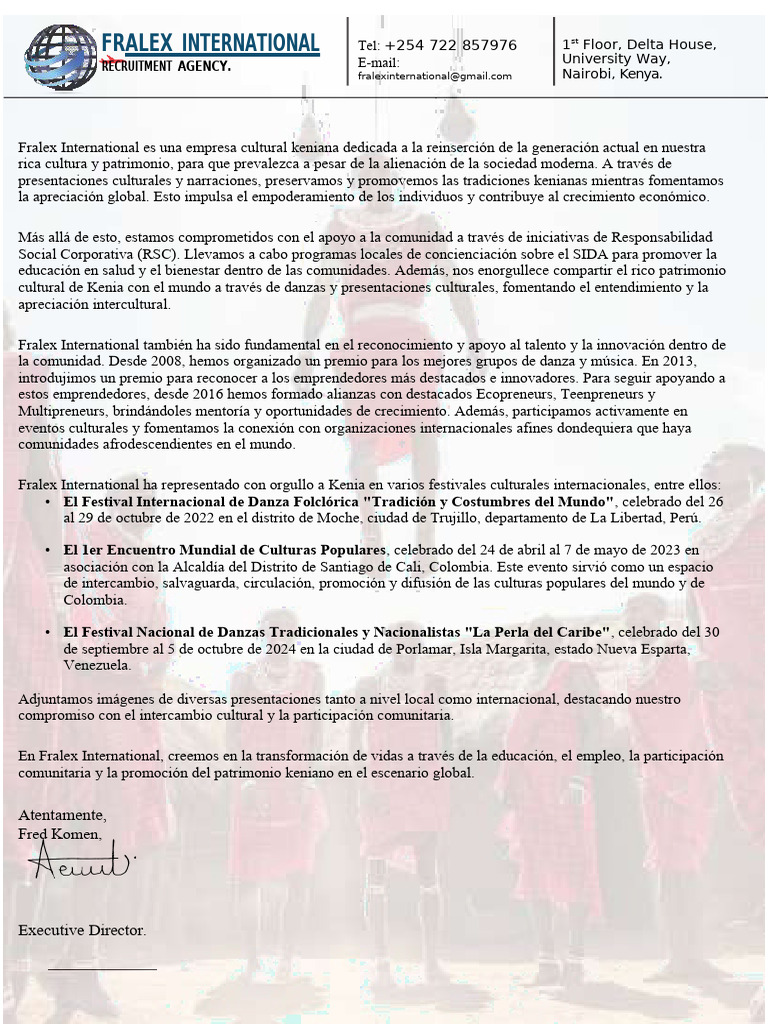 Fralex International: Cultura y Empoderamiento Keniano | PDF | Kenia