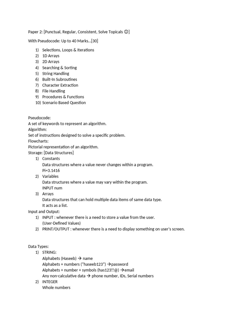 ISL O3 Pudocode | PDF | Boolean Data Type | String (Computer Science)