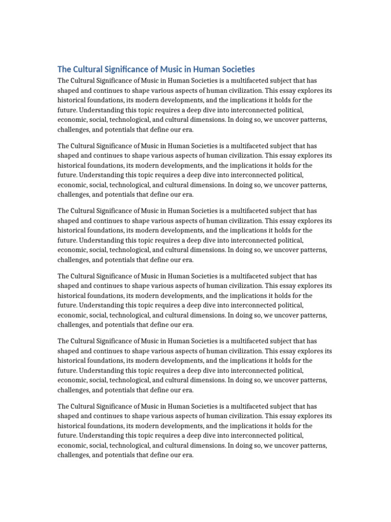 Essay 4 | PDF | Essays | Civilization