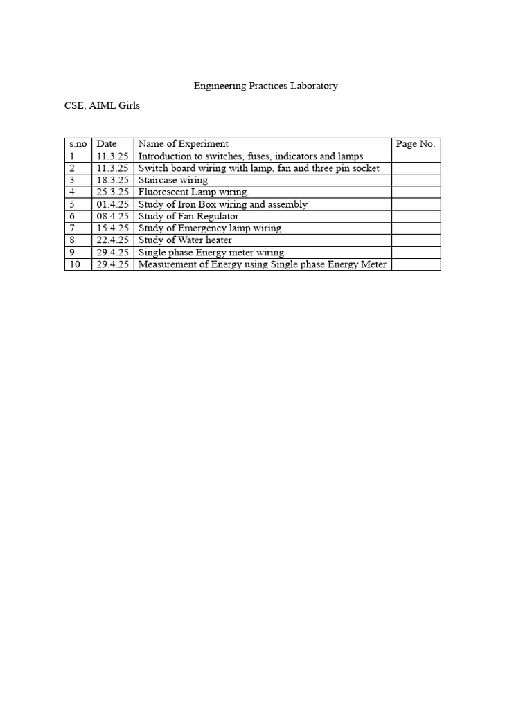 Ep Eee Lab Cseaiml | PDF