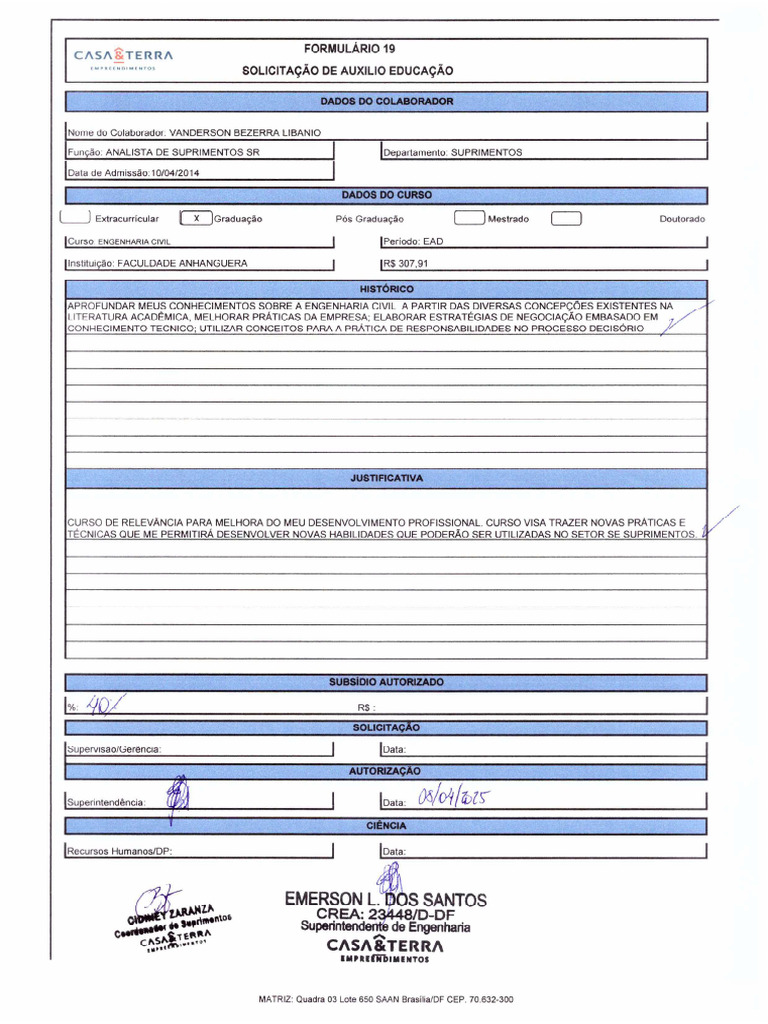 Formulário 19 | PDF