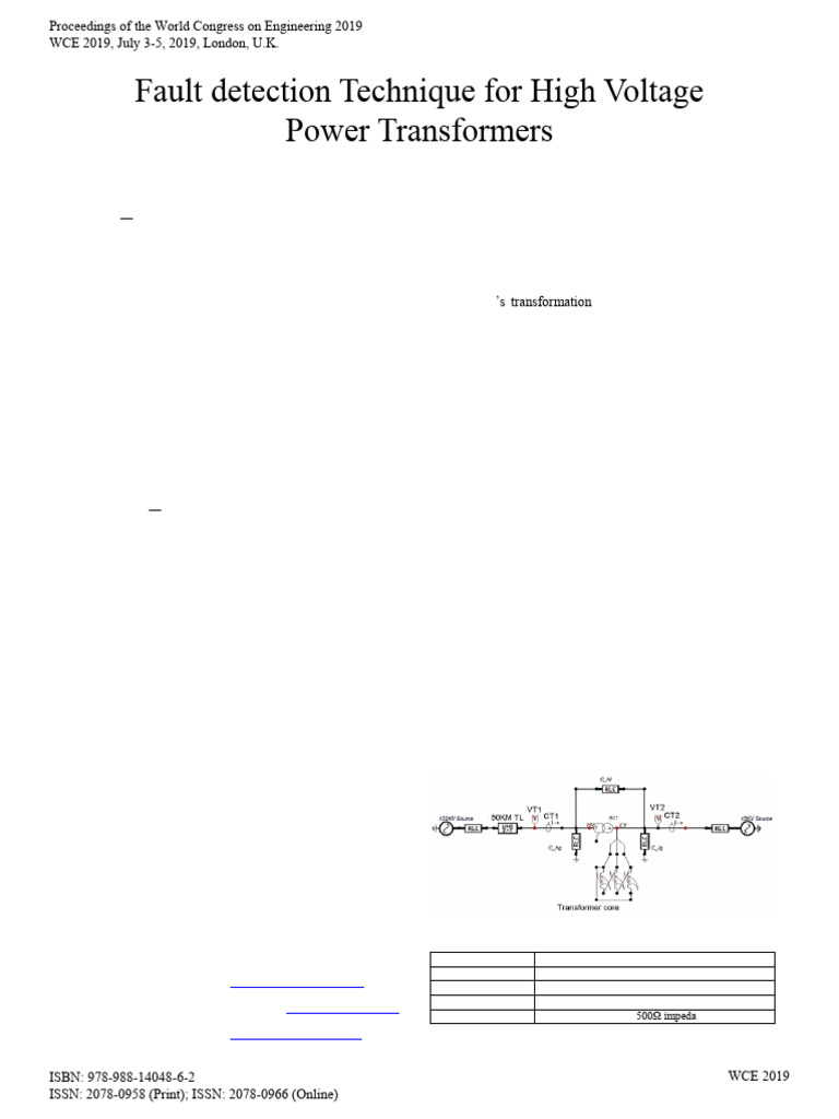 Fault Detection in High Voltage Transformers | PDF | Transformer | Ellipse