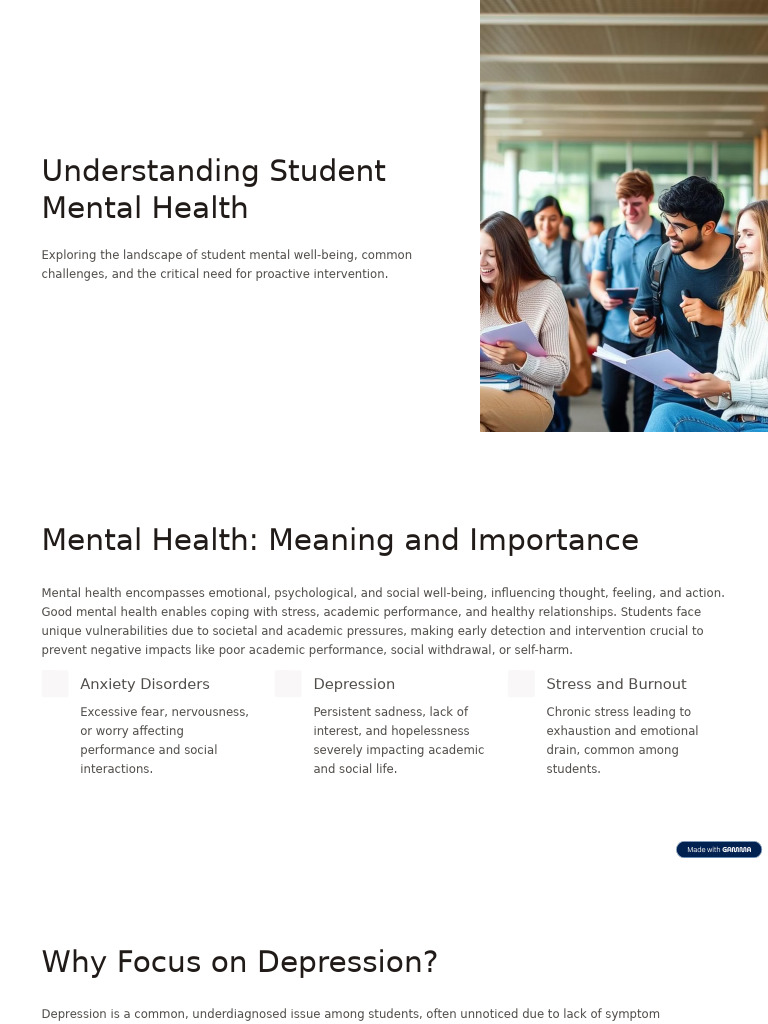 Student Mental Health Detection Insights | PDF | Receiver Operating ...