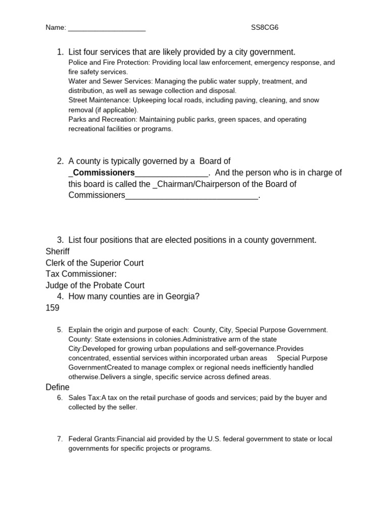 City and County Government Services Overview | PDF