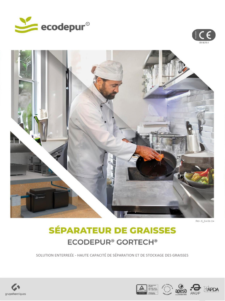 Séparateurs de Graisses ECODEPUR® GORTECH® | PDF | Épuration des eaux ...
