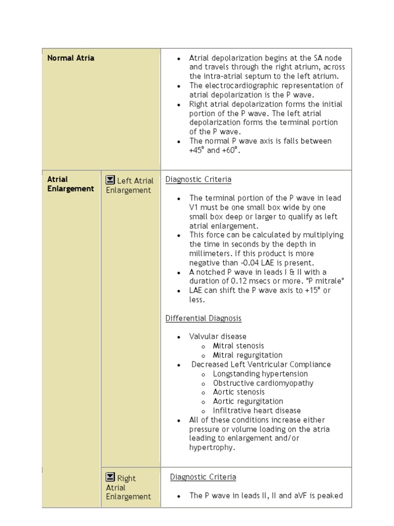 Normal Atria: o o o o o o o | PDF | Atrium (Heart) | Electrocardiography