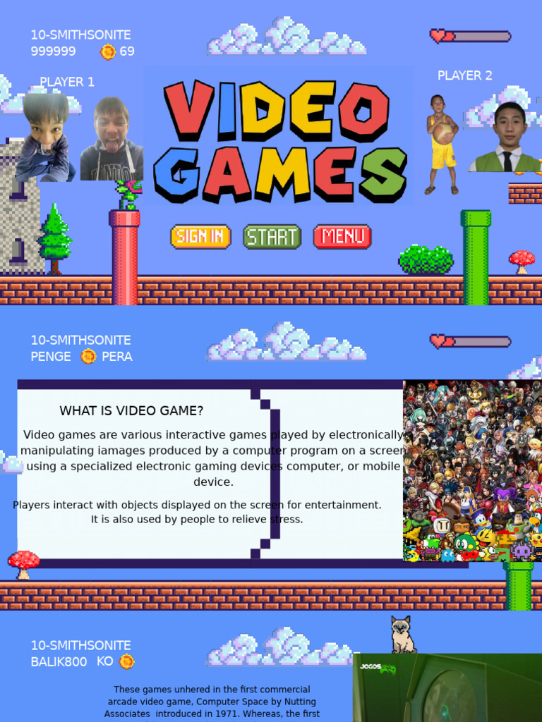 Video Game Presentation by Zluy at Jhero | PDF | Video Game Consoles ...