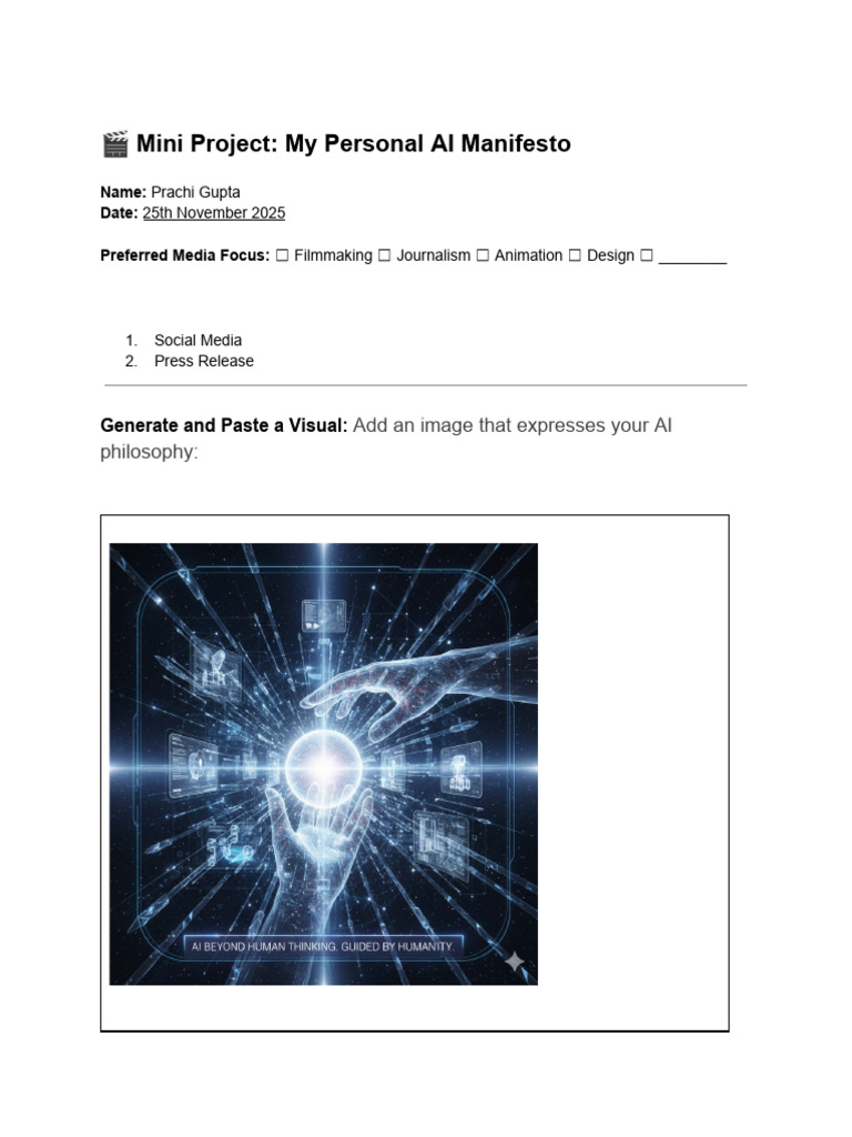 Prachi Gupta - My Personal AI Manifesto - 25th November - Mini Project ...