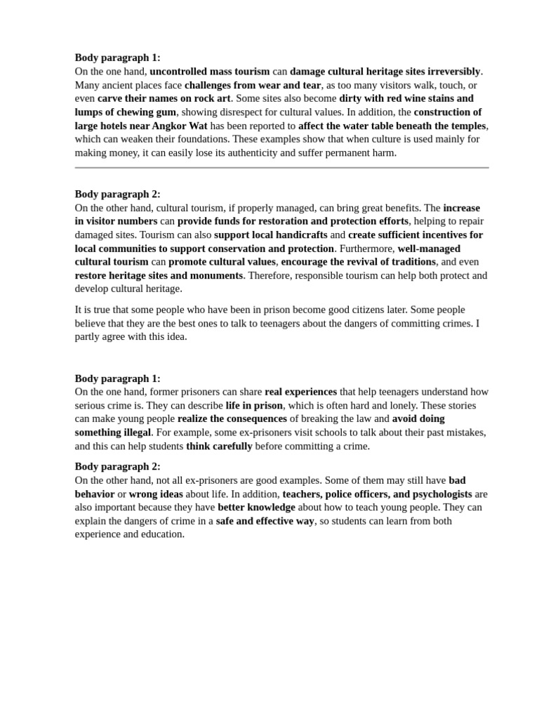 Impact of Tourism on Cultural Heritage | PDF