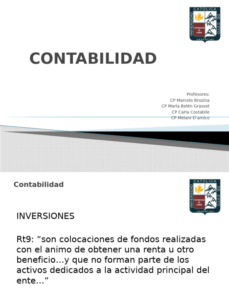 Inversiones en Contabilidad: Tipos y Clases | PDF | Fondo de inversión ...