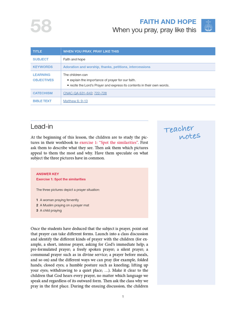 Understanding Prayer for Kids | PDF | Prayer | Lord's Prayer