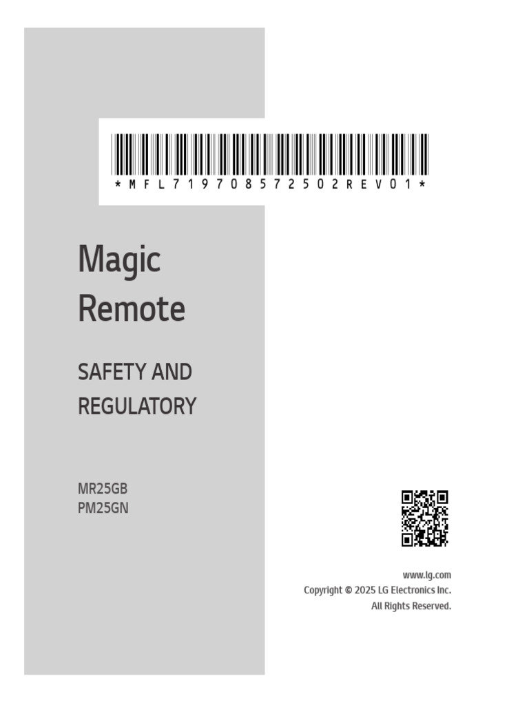 Magic Remote MFL71970857_01_250219 | PDF | Telecommunications ...