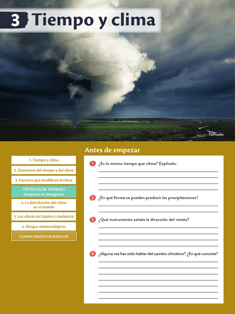 Diferencias entre tiempo y clima | PDF | Clima templado | Clima