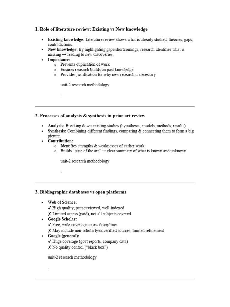 Literature Review and Research Methodology | PDF | Methodology | Citation