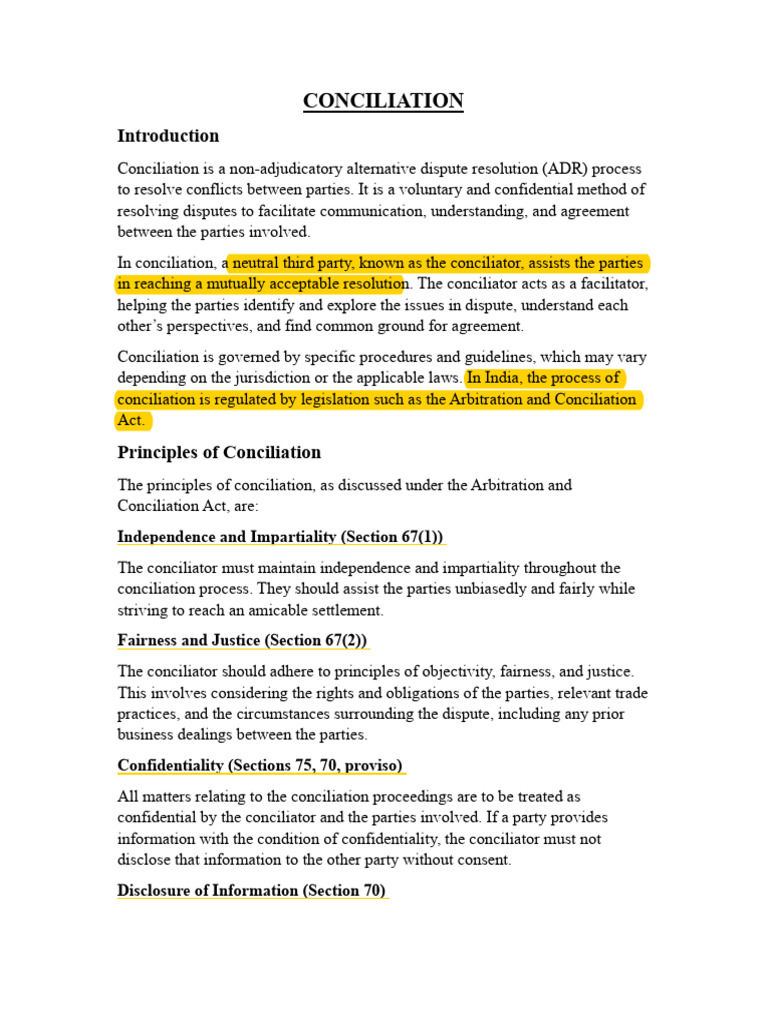 Conciliation | PDF | Alternative Dispute Resolution | Judiciaries