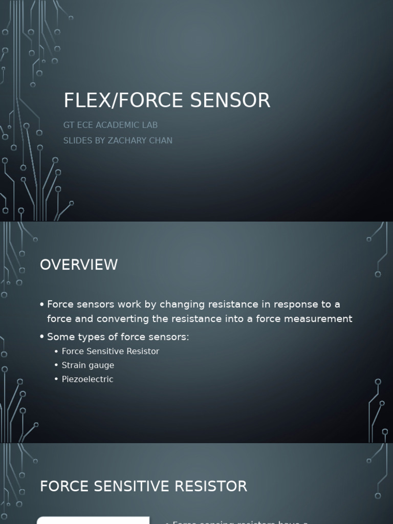 Flex Force Sensor Presentation | PDF