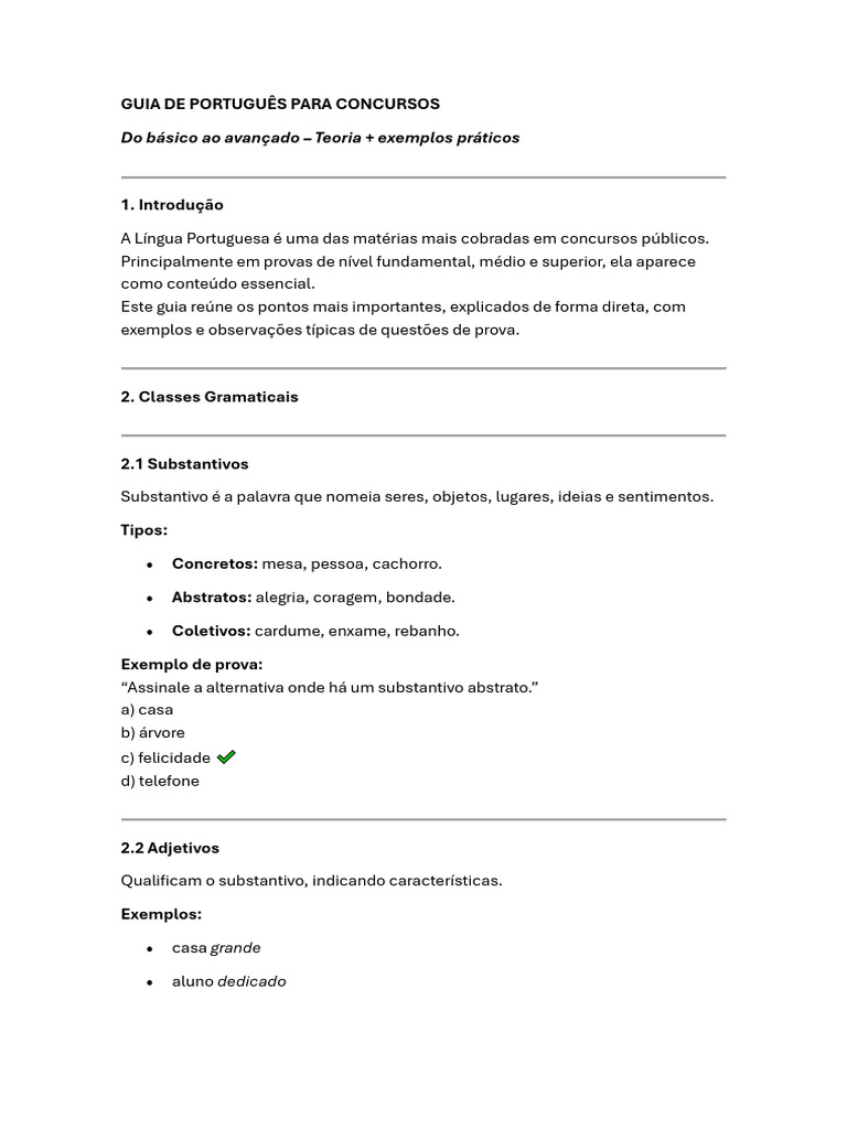 Guia Completo de Português para Concursos | PDF | Pronome | Sintaxe