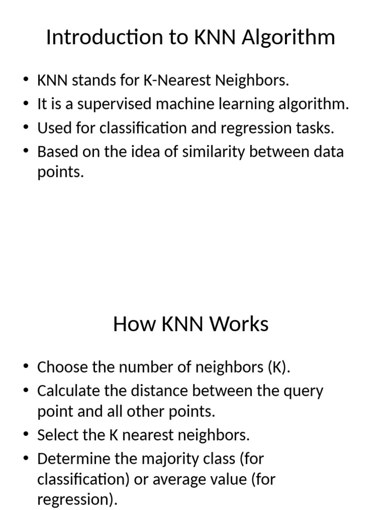 knn_algorithm_presentation | PDF