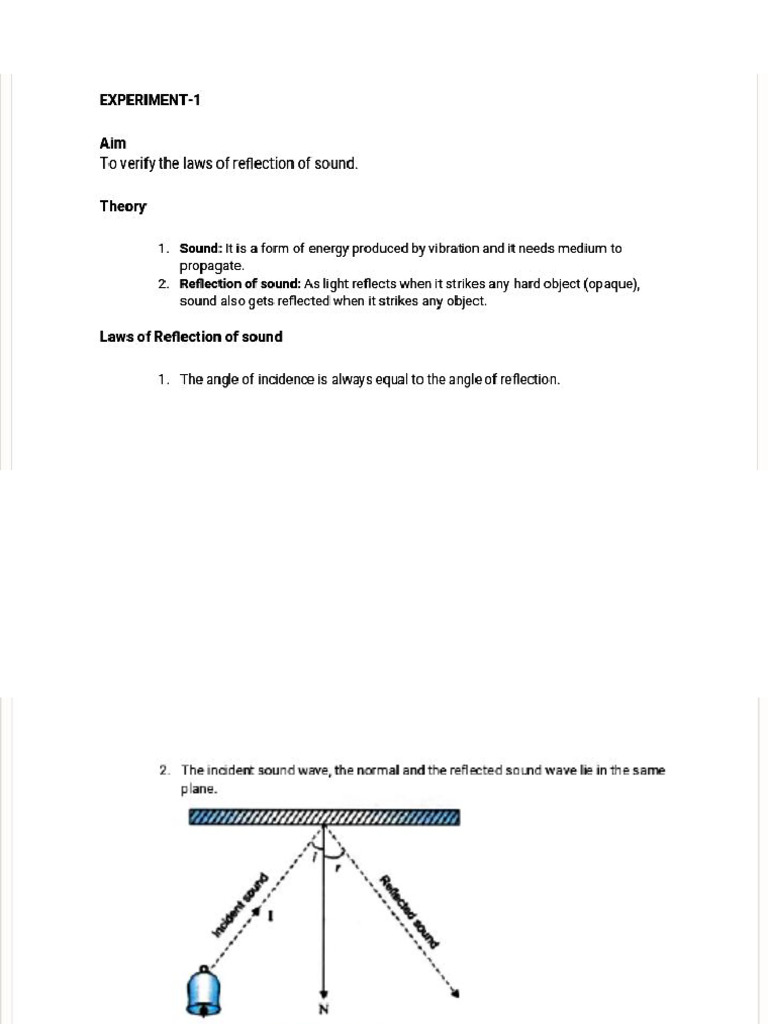 Reflection of Sound Wave | PDF