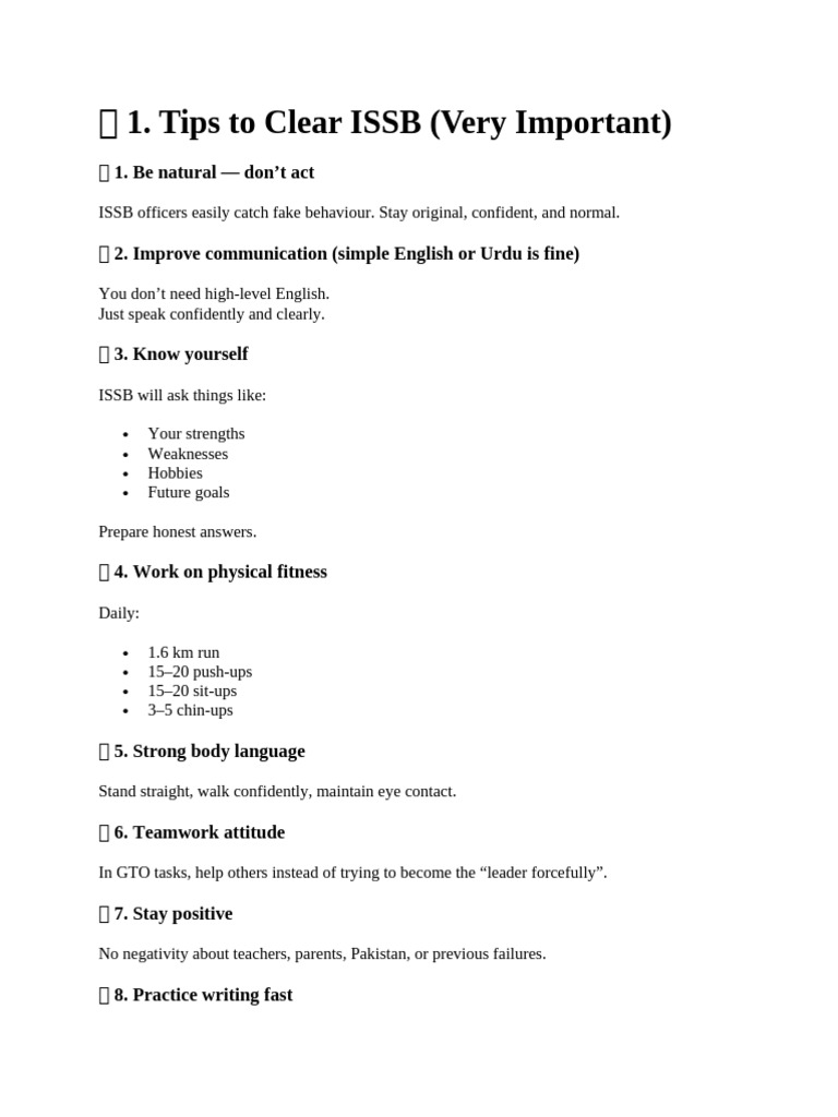 ISSB Preparation Tips for Success | PDF | Computer Programming ...