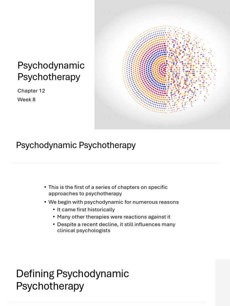 Understanding Psychodynamic Psychotherapy | PDF | Psychotherapy ...