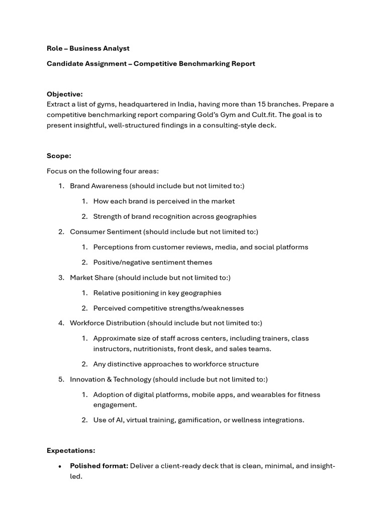 Assignment - Business Analyst | PDF
